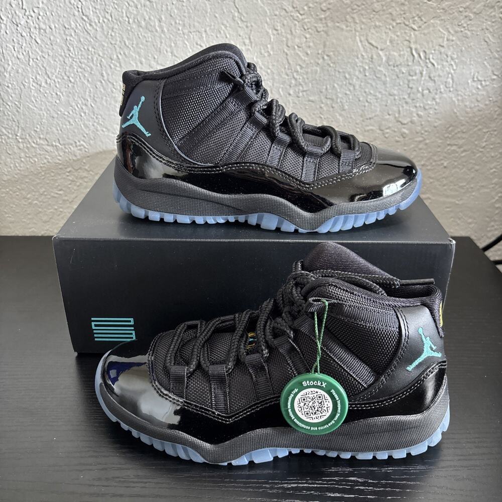Nike Air Jordan 11 Retro PS - Black/Gamma Blue - Size 2Y - New In Box